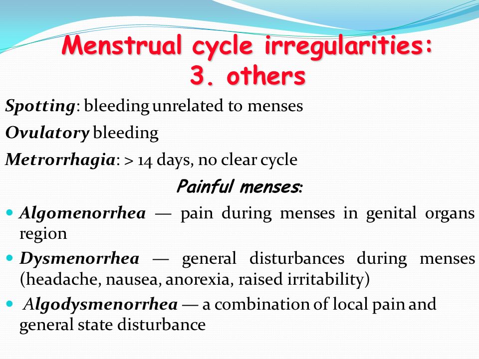 spotting menstrual