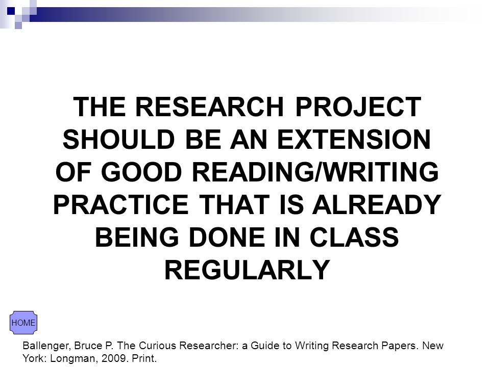 Guide to writing research papers