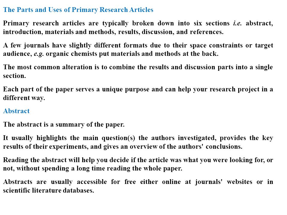 six sections of a scientific research paper six sections of a scientific research paper