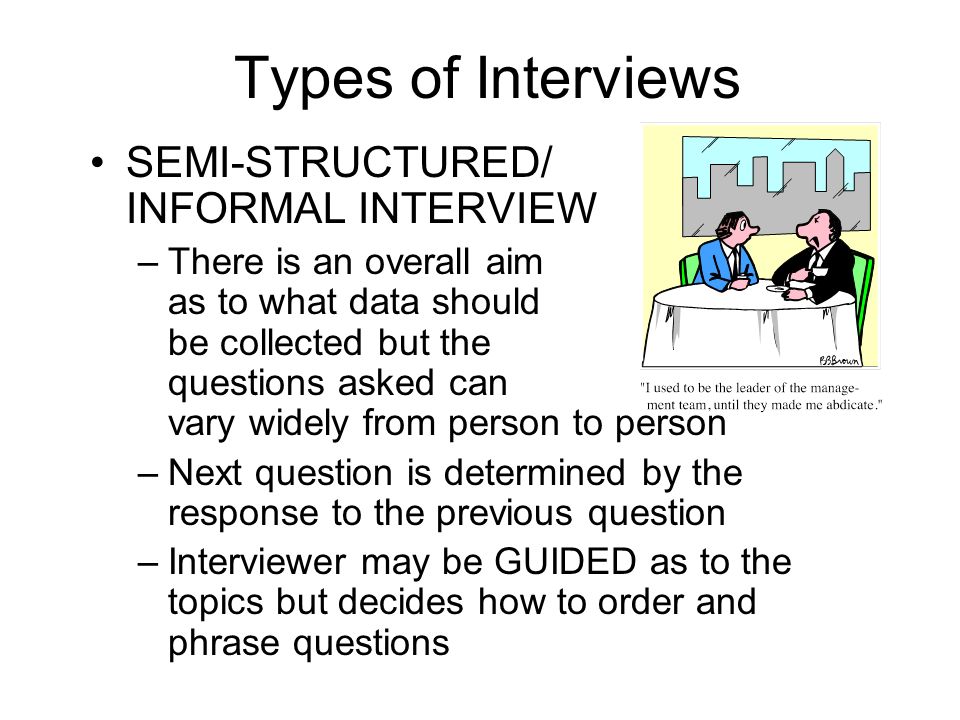 informal interview questions