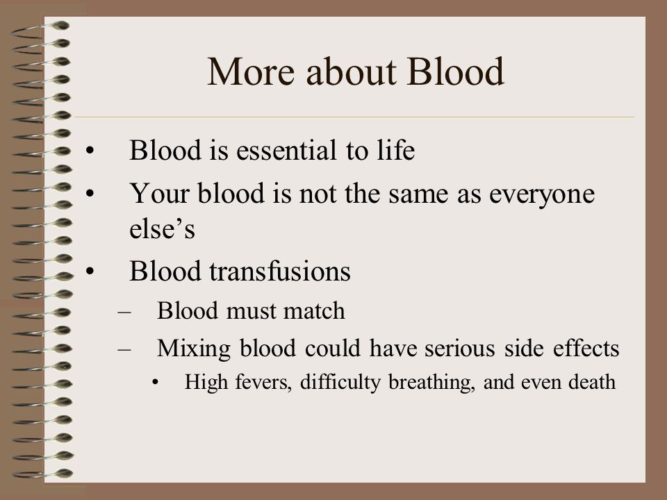 Parts of Blood Red blood cells – carry oxygen to the cells and carbon dioxide away from the cells.