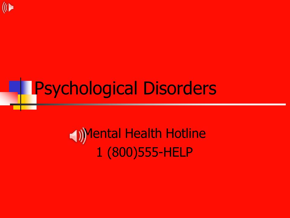 mental health hotline