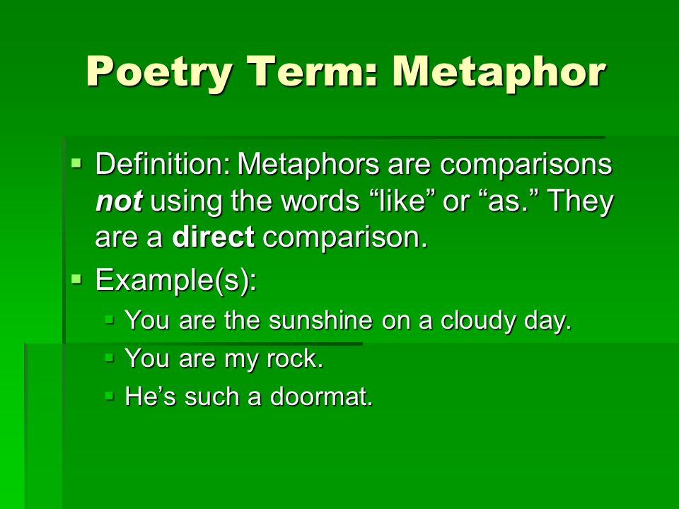 direct metaphor definition