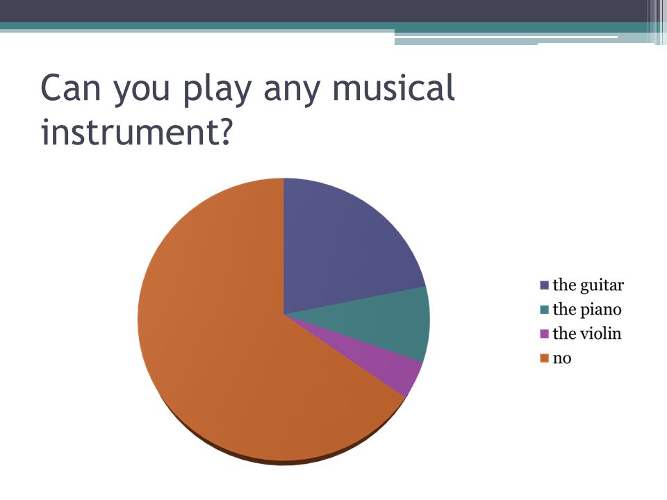 Can you play any musical instrument