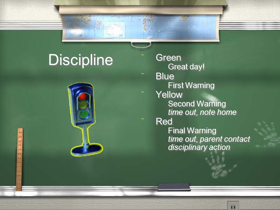 Discipline  Green Great day.