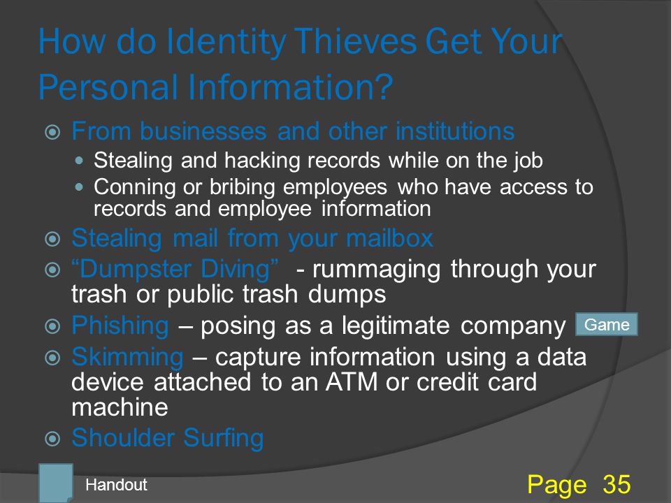How do Identity Thieves Get Your Personal Information.