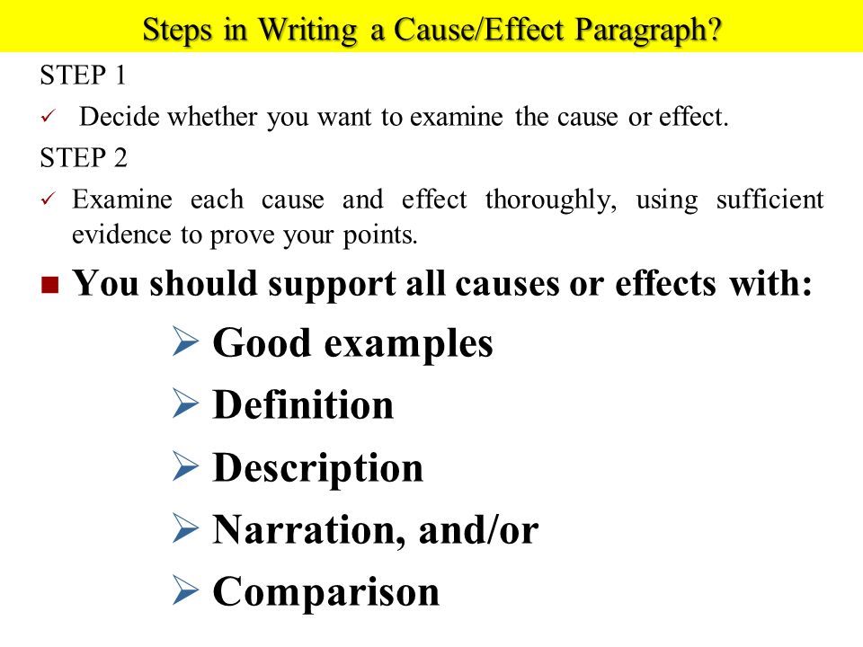 A Good Cause And Effect Essay