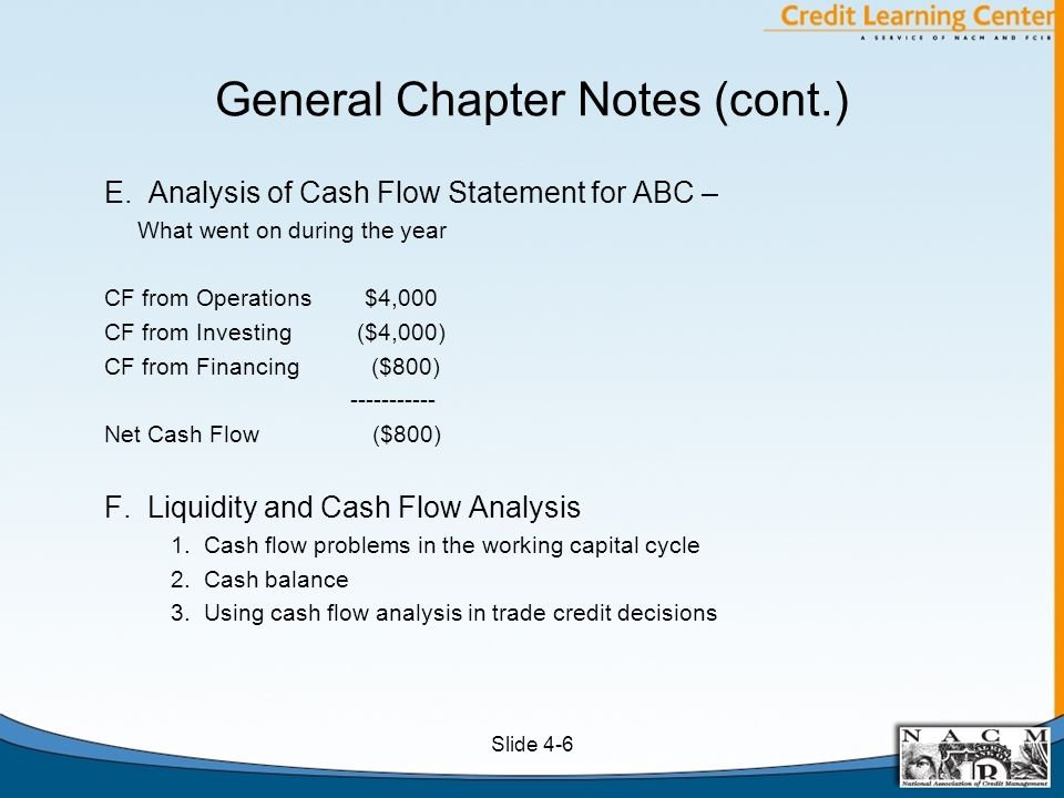 cash flow statements analysis