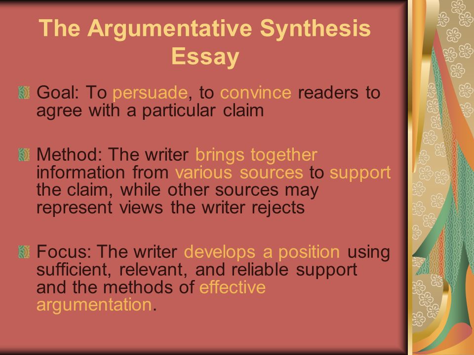 Analyze synthesize essay