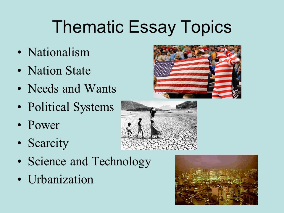 thematic essay topics