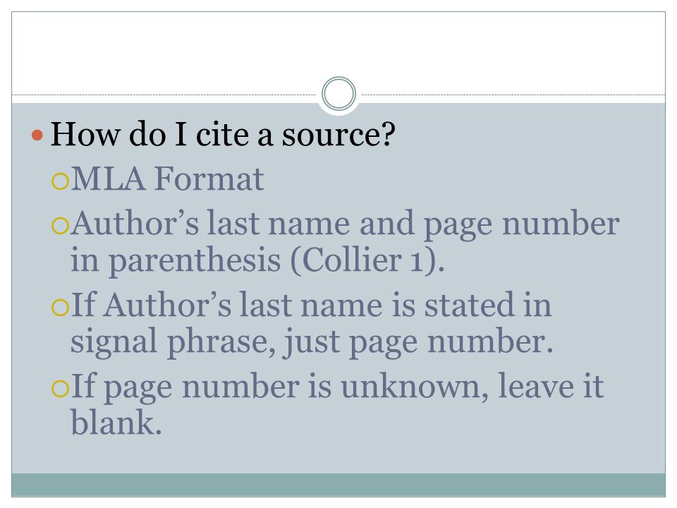 How do I cite a source.