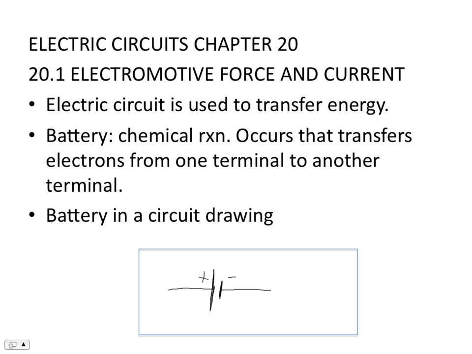 Electric Circuits Chapter Electromotive Force And Cur Electric Circuits Chapter 20 1 Electromotive Force And Cur Circuit Is To Transfer Energy