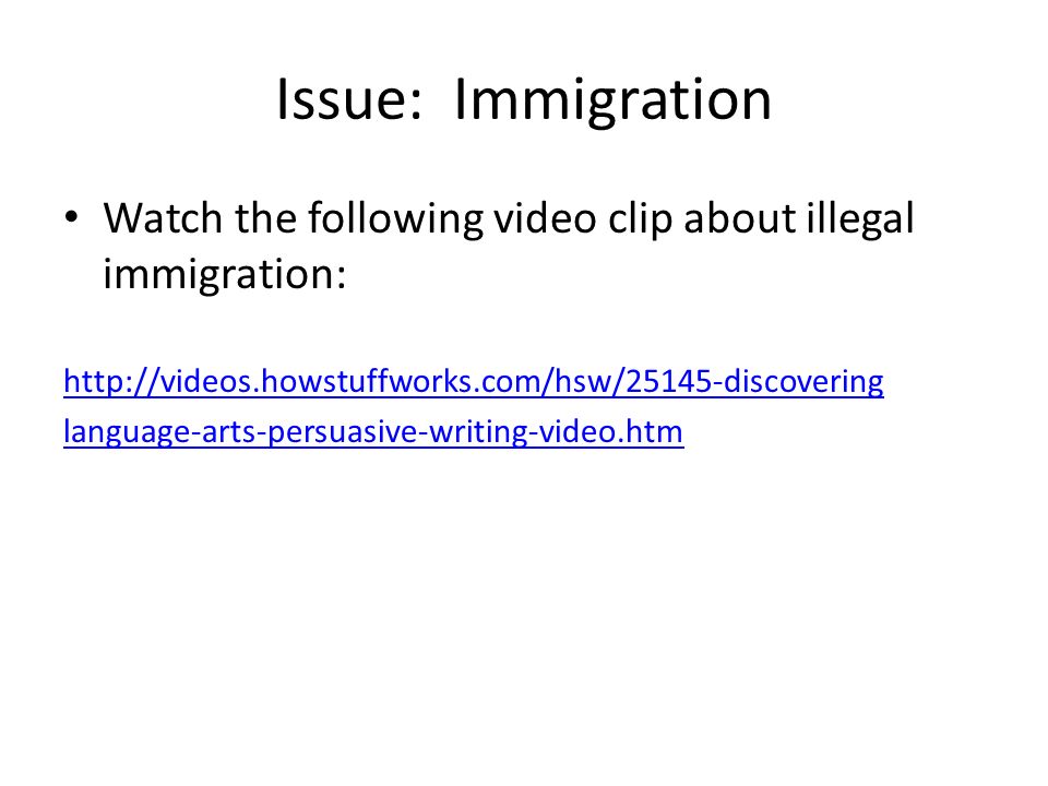 Persuasive essay on illegal immigration