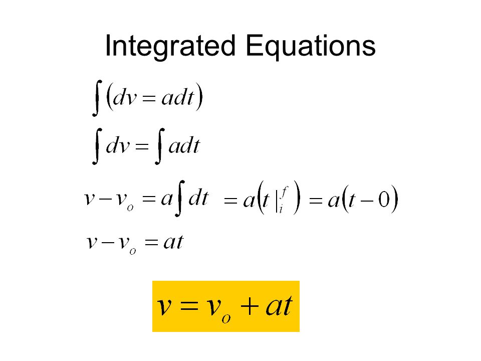 Integrated Equations