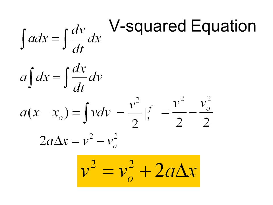 V-squared Equation