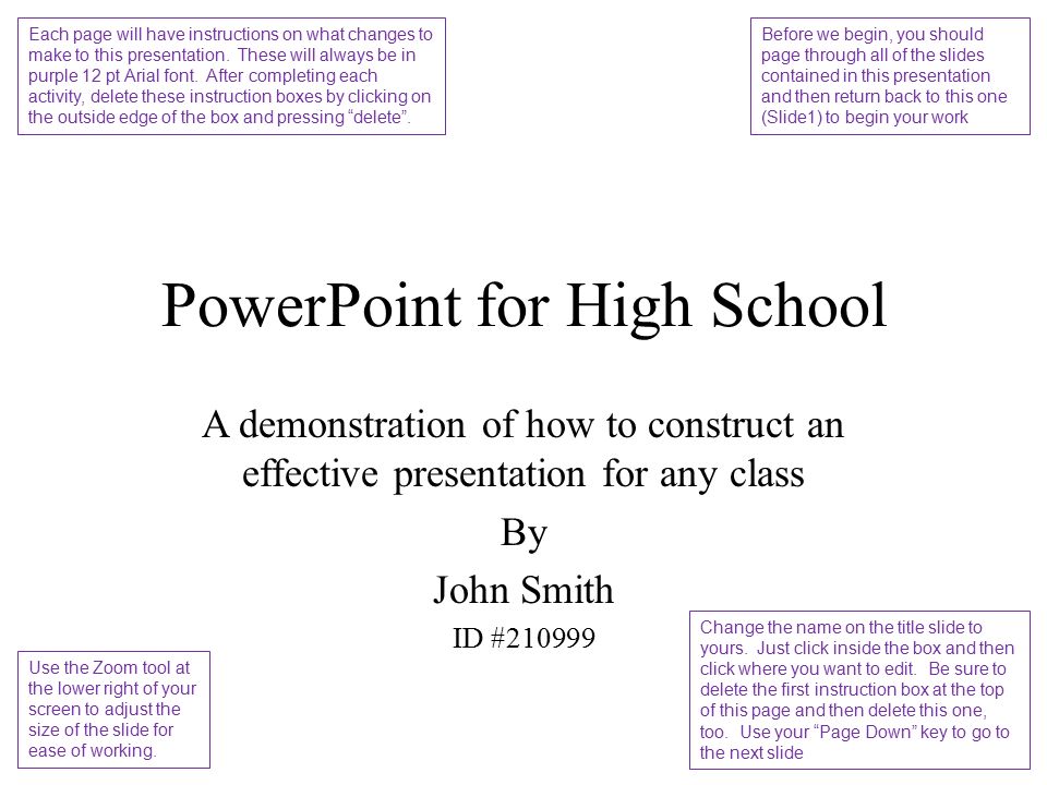 theme powerpoint high school