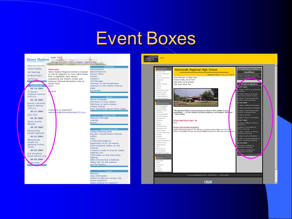 Event Boxes