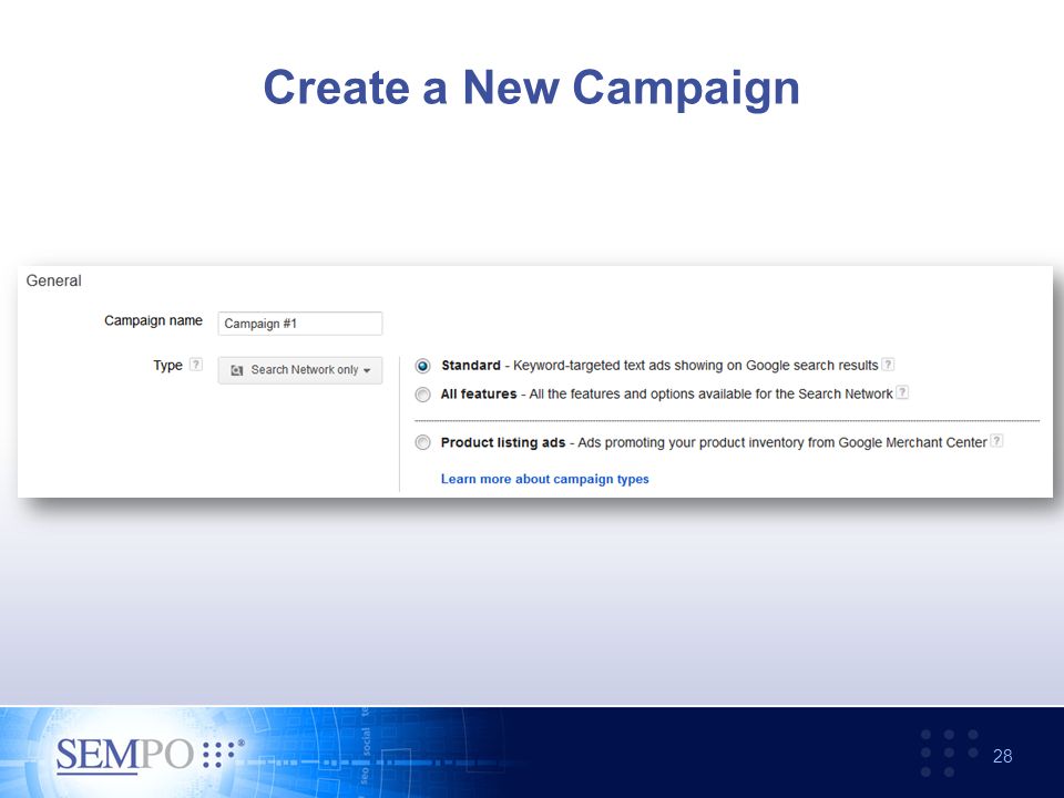 Create a New Campaign 28