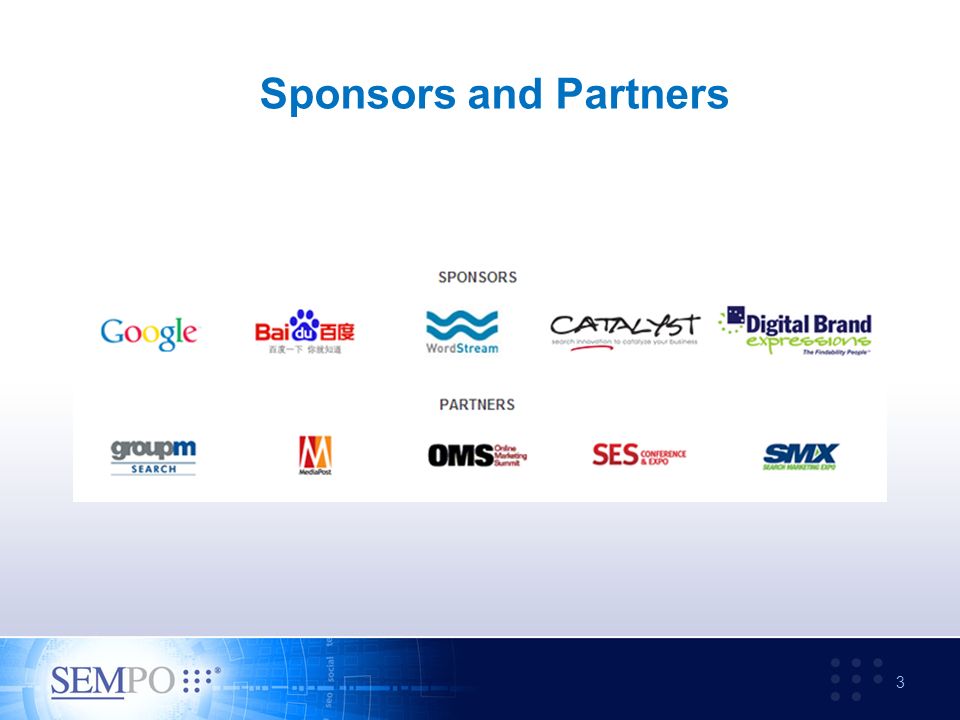 3 Sponsors and Partners