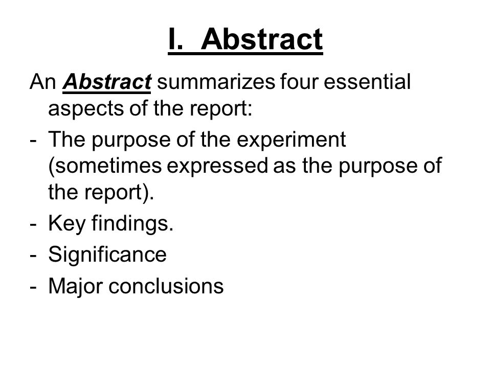 Write An Abstract