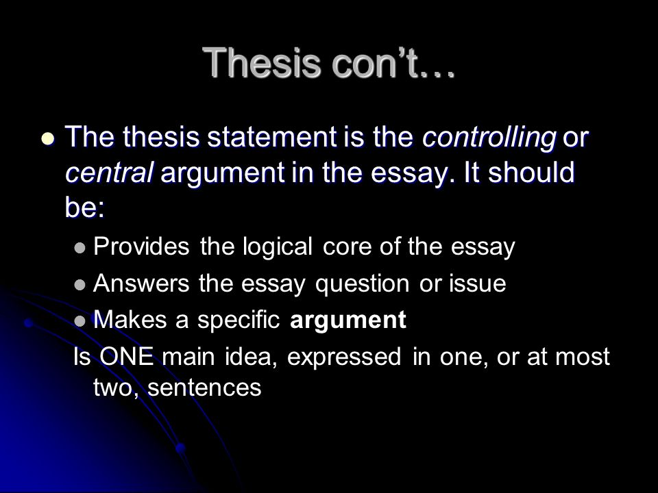 Argument Essay Ideas