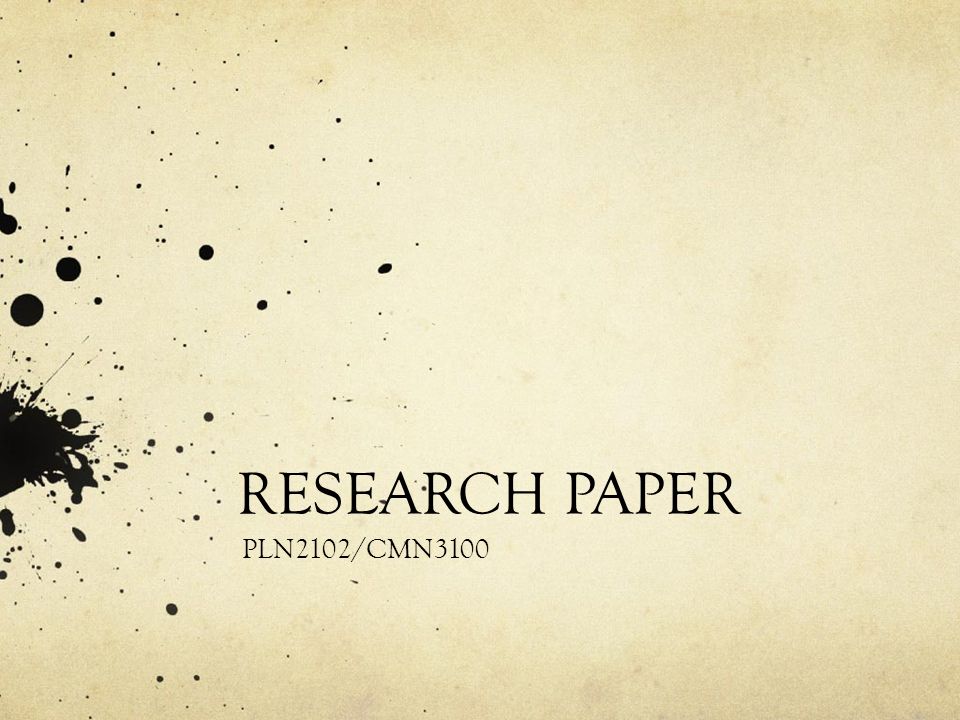 research paper powerpoint