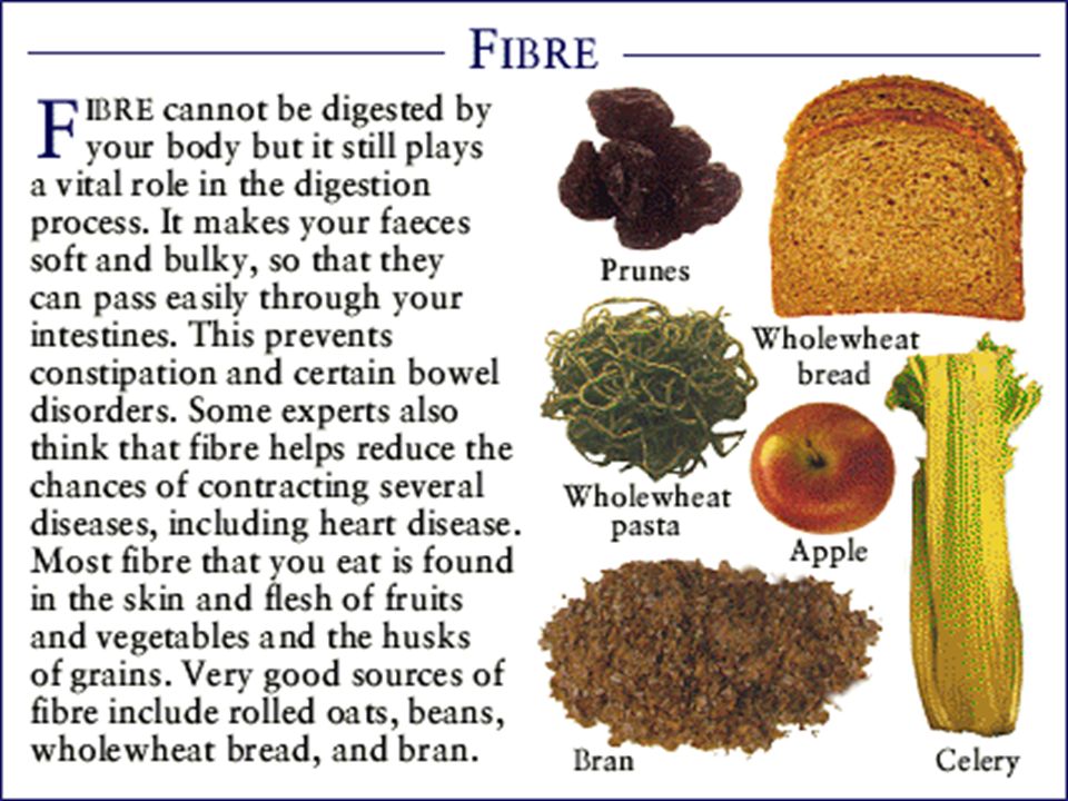 Fibre Fibre regulates the digestive system.