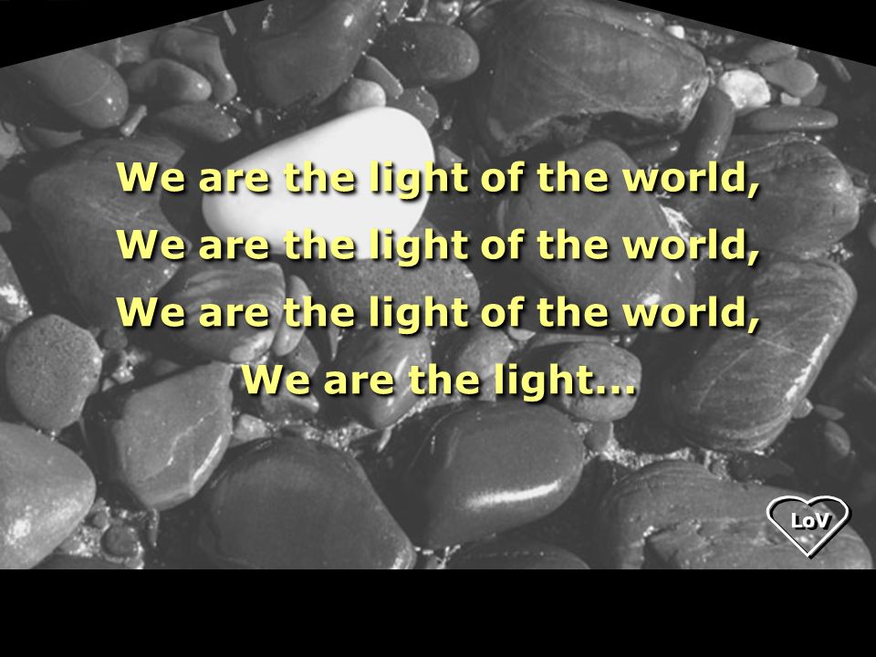 LoV We are the light of the world, We are the light of the world, We are the light of the world, We are the light...