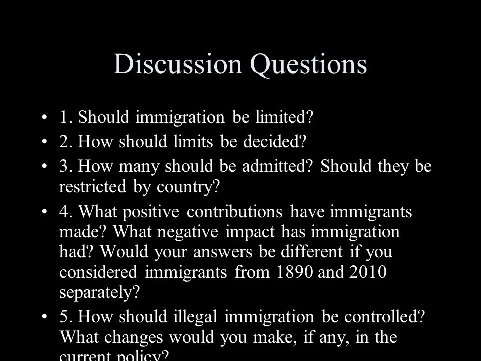 Positive & Negative Aspects of Immigration Positive Infusion of new ideas and different approaches to problems.