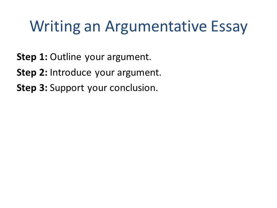 how to start a argumentative essay
