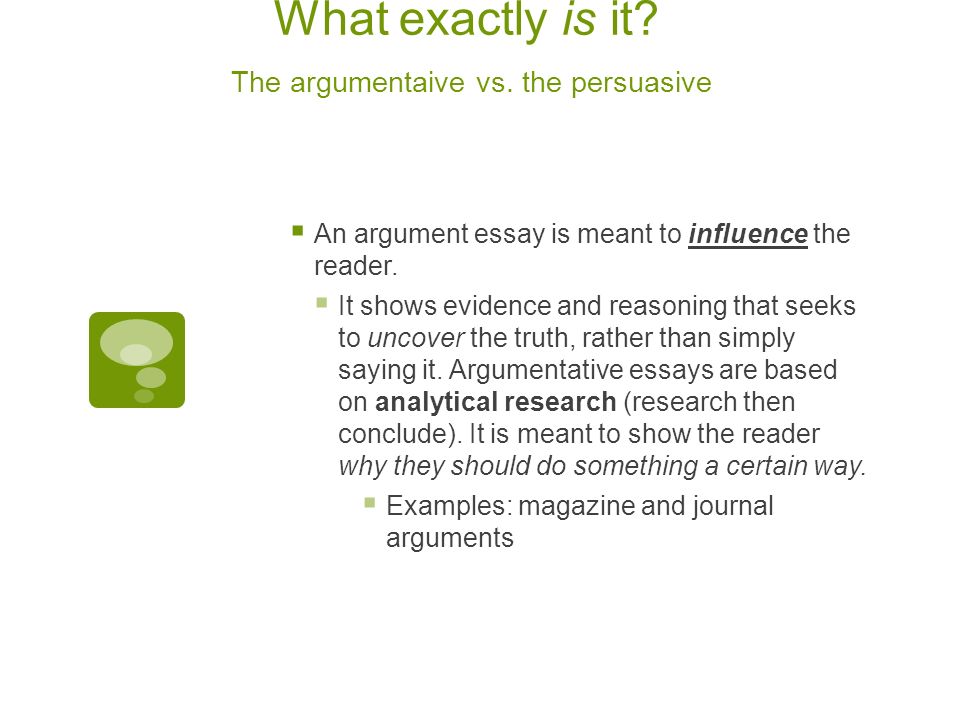 Research Argument Essay