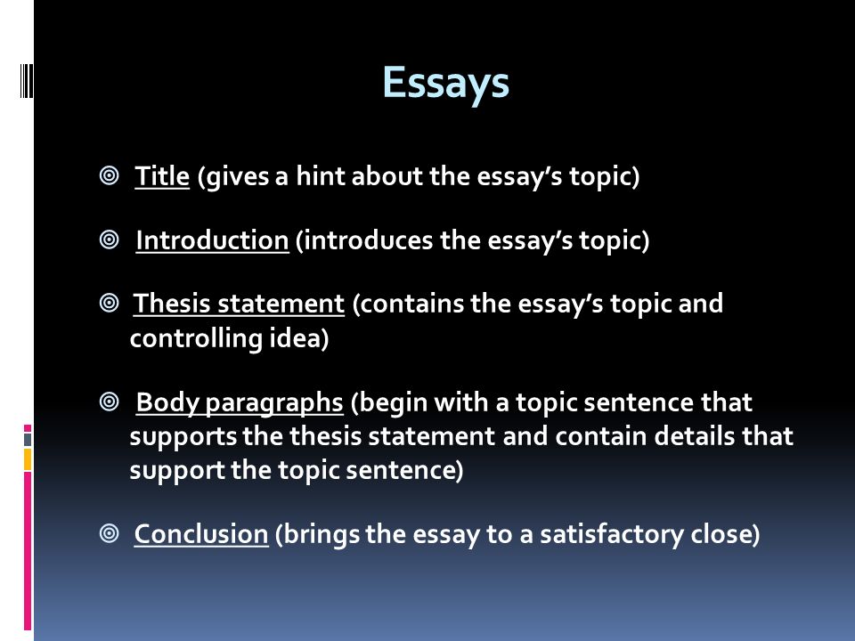 Thesis Statement Development