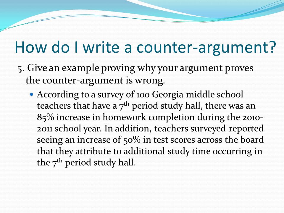 Sample persuasive essay counter argument