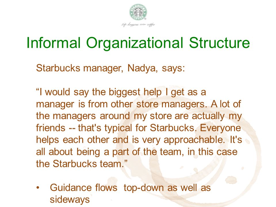 starbucks organizational structure