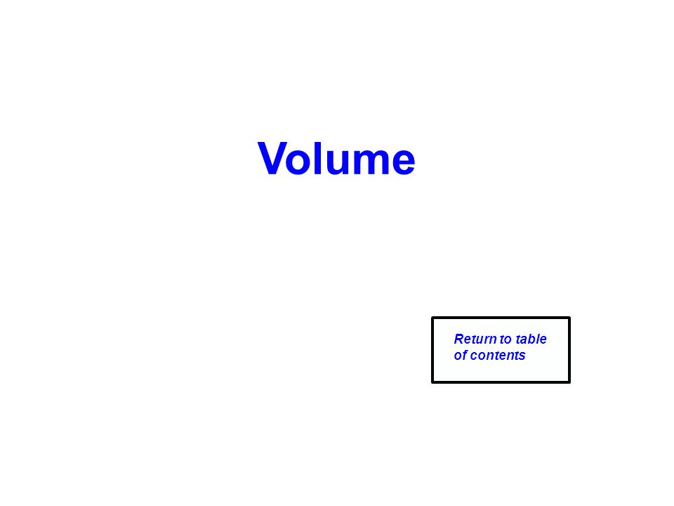 Volume Return to table of contents