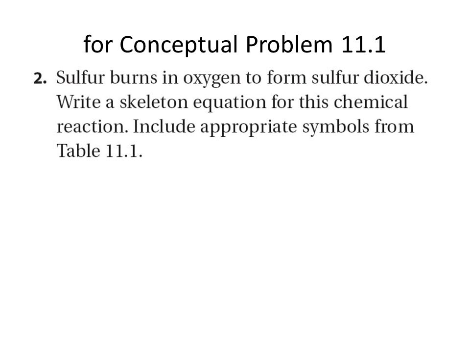 for Conceptual Problem 11.1
