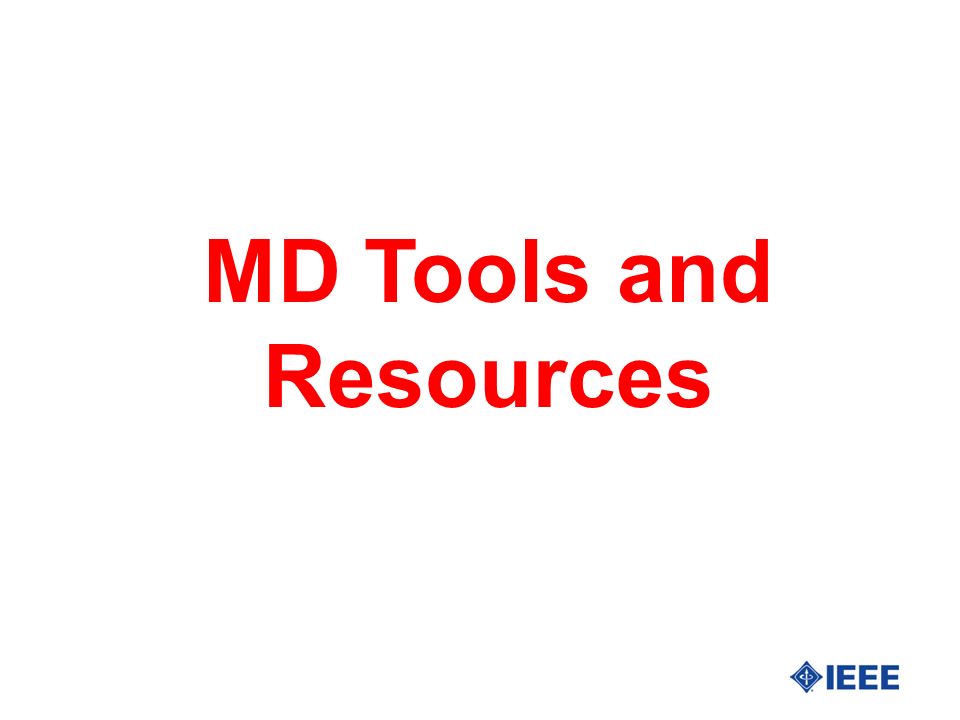 MD Tools and Resources