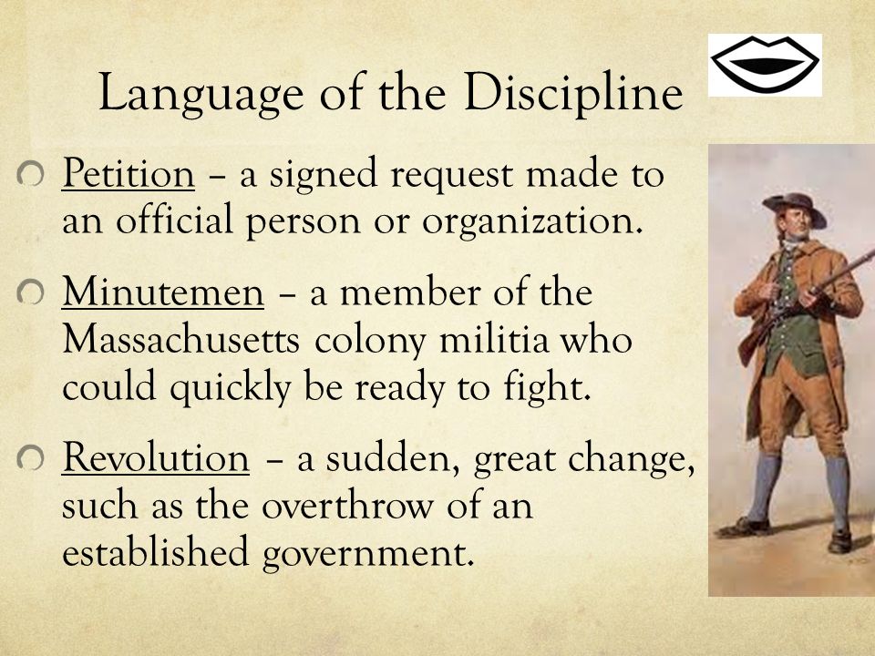 Language of the Discipline Petition – a signed request made to an official person or organization.