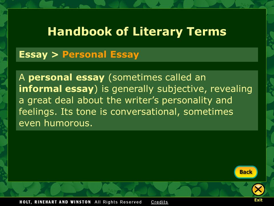 Humorous essay literary term