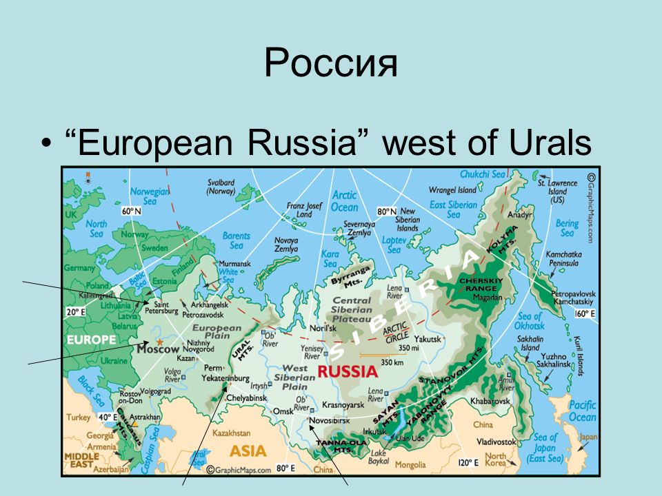 Россия European Russia west of Urals