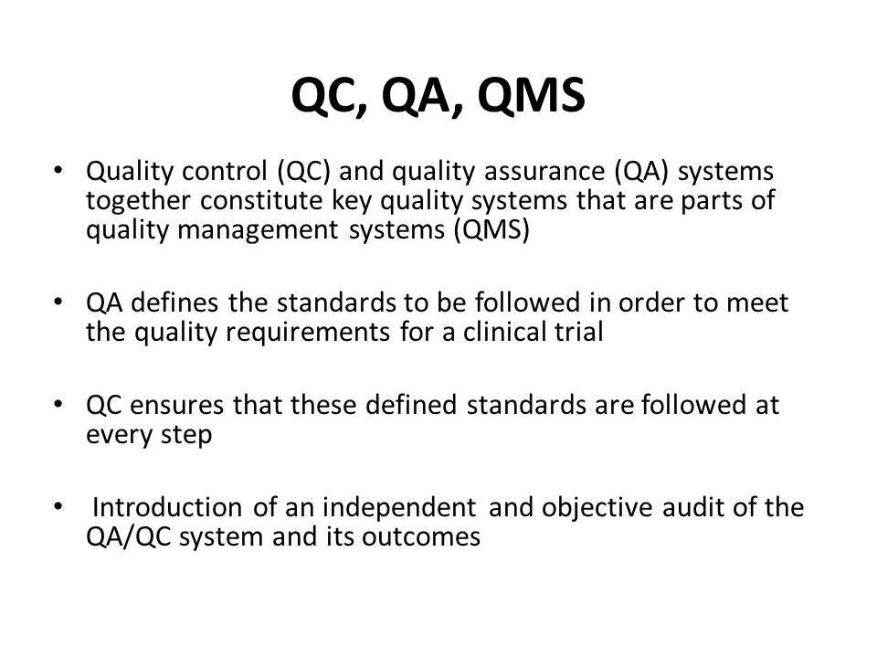 objectives of quality assurance