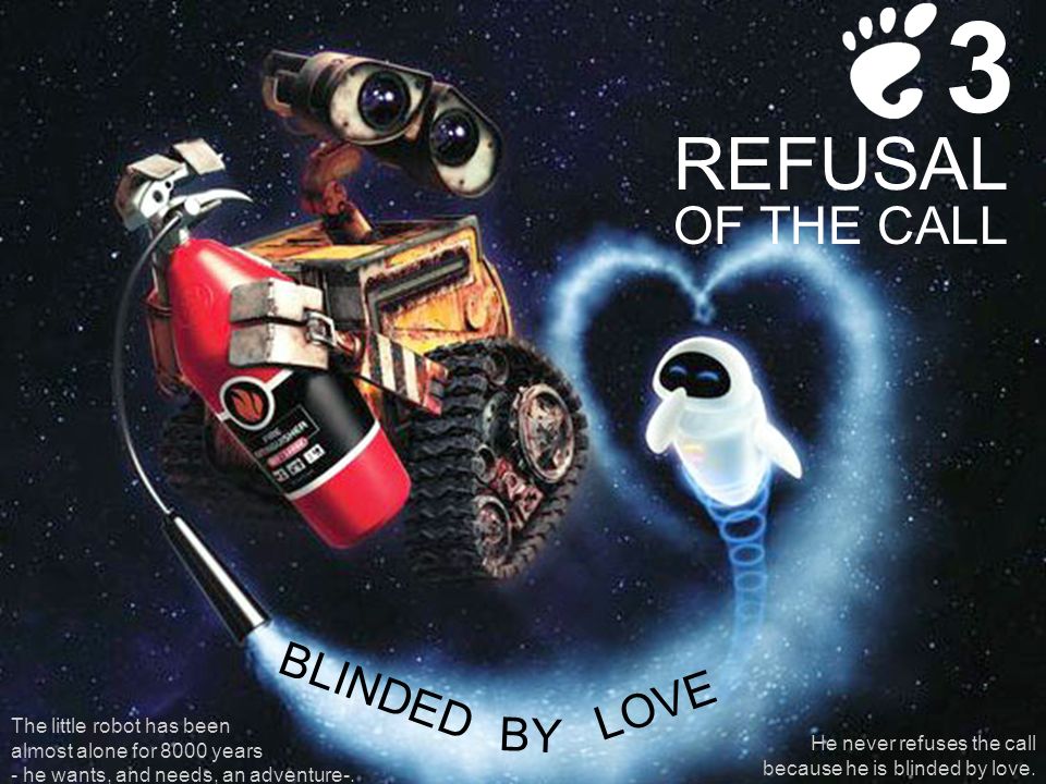 REFUSAL OF THE CALL 3 BLINDED BY LOVE The little robot has been almost alone for 8000 years - he wants, and needs, an adventure-.