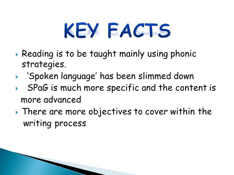  Reading is to be taught mainly using phonic strategies.
