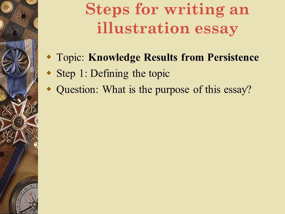 Writing An Illustration Essay