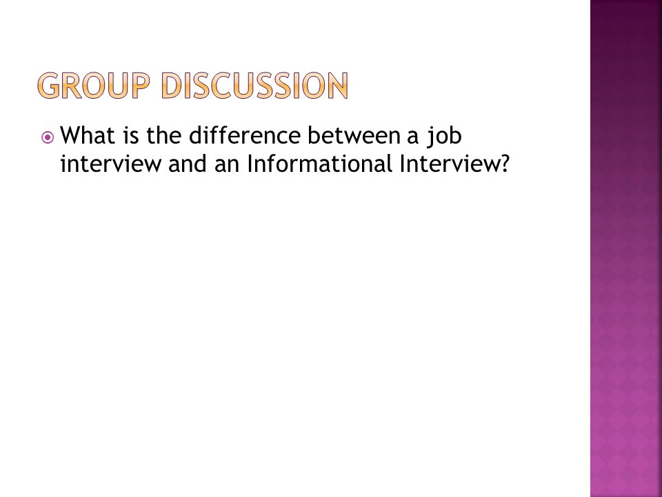 what is the goal of an informational interview