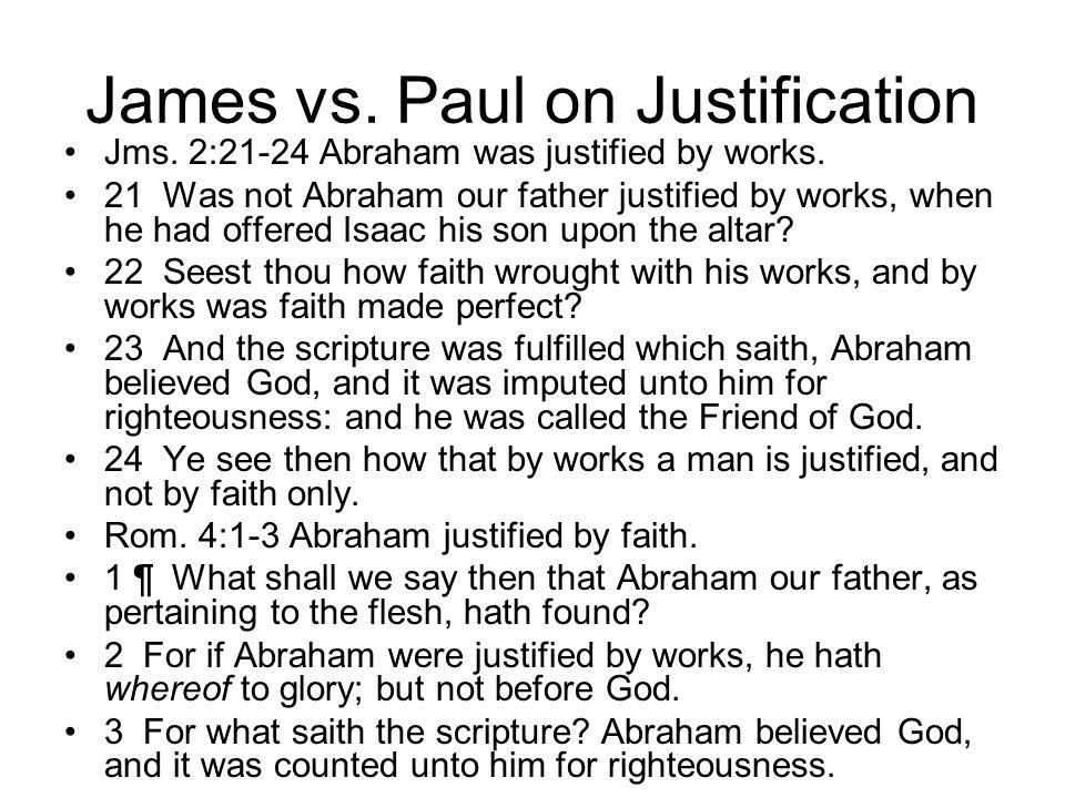 justification from sin illustration of a prisoner term justify paul and james on faith and works