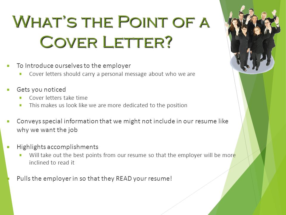 What’s the Point of a Cover Letter.