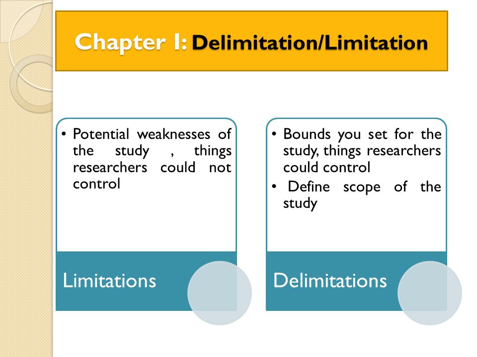 How to write scope and delimitation in thesis
