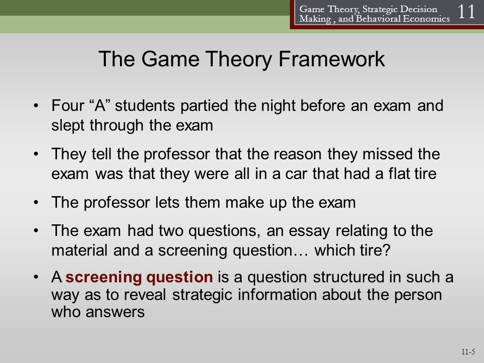 Dissertation Game Theory