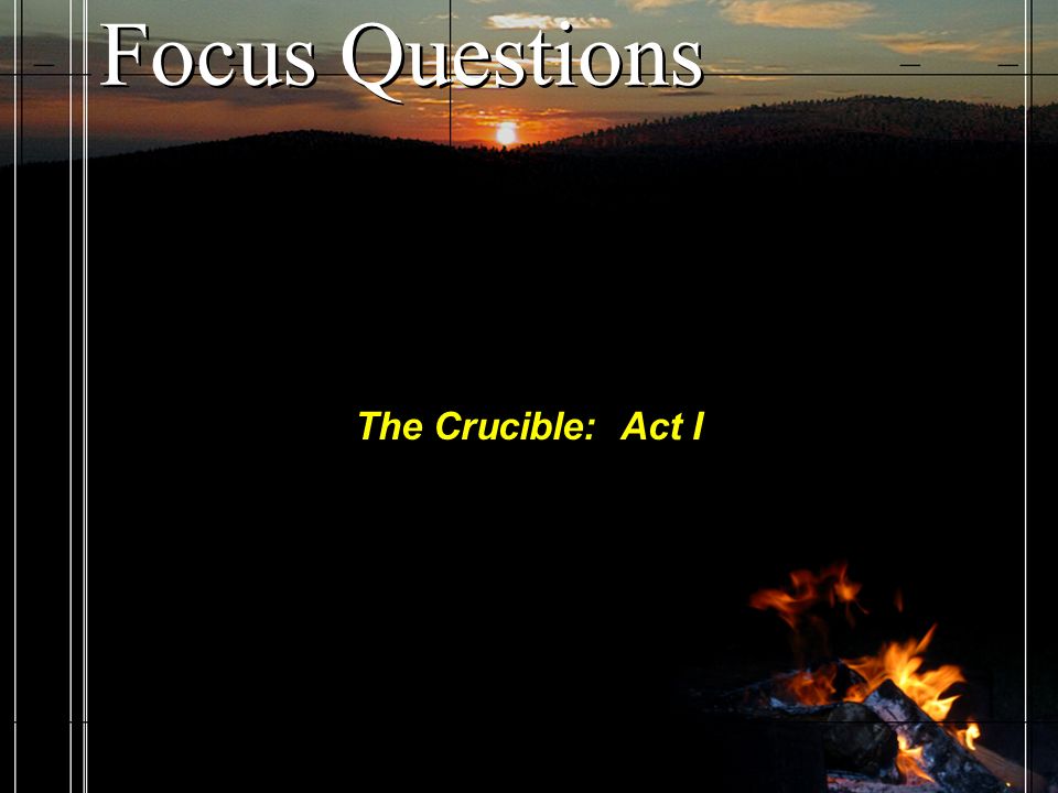 The Crucible Essays